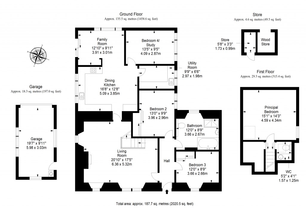 Floorplans For Newmains Cottages, Near Stenton, East Lothian