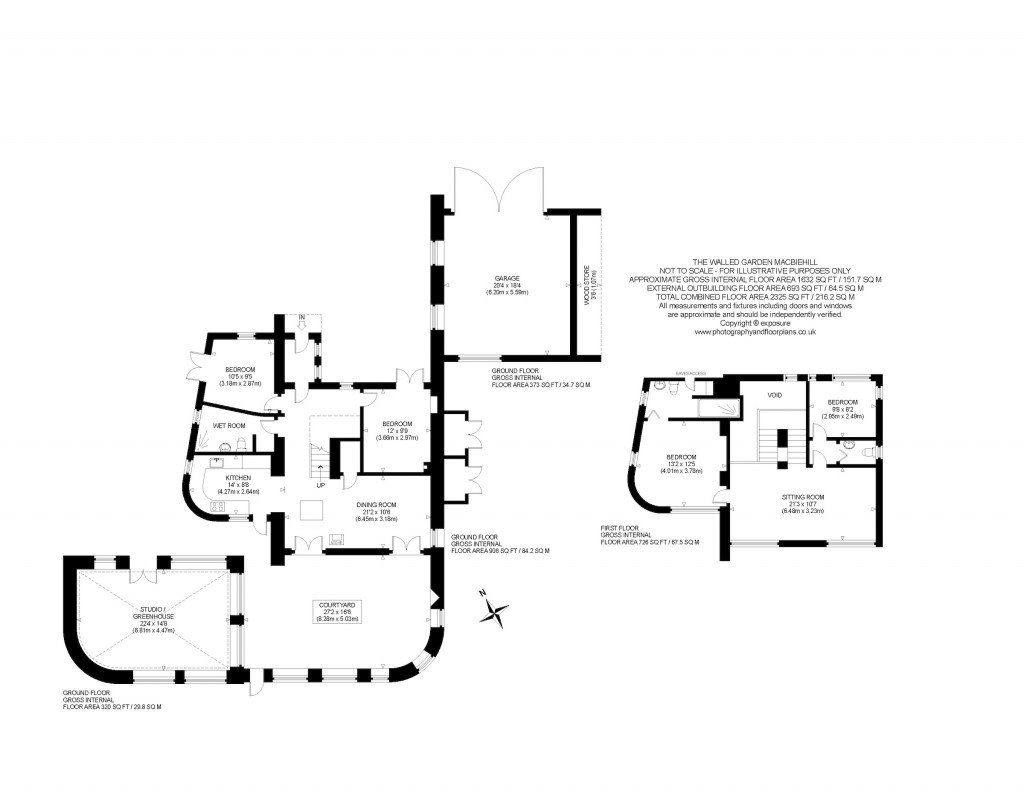 Floorplans For The Walled Garden, Macbiehill, West Linton, Scottish Borders