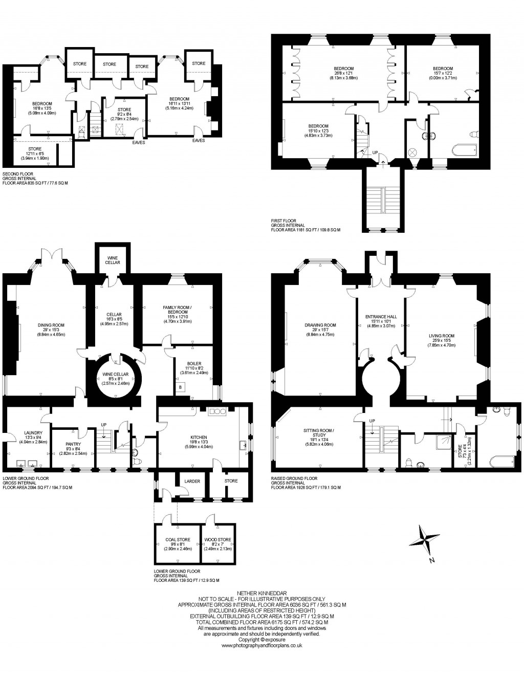 Floorplans For Nether Kinneddar House, Saline, Dunfermline, Fife