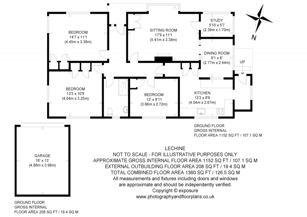 Floorplans For Leckine, Lochearnhead, Stirlingshire