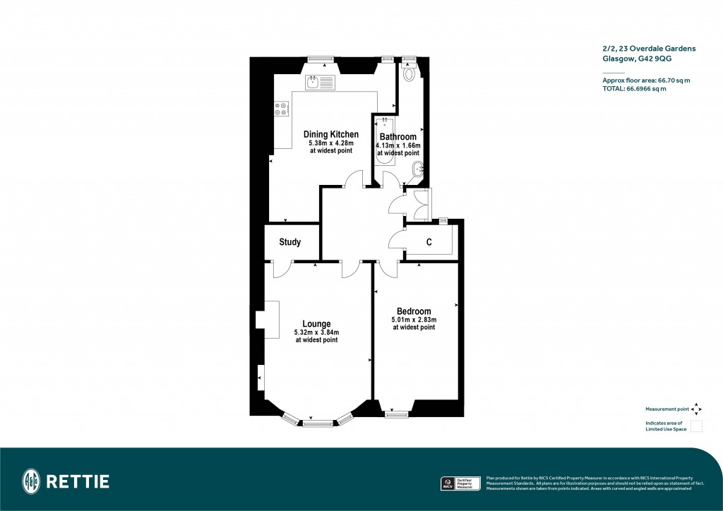 Floorplans For 2/2, Overdale Gardens, Glasgow