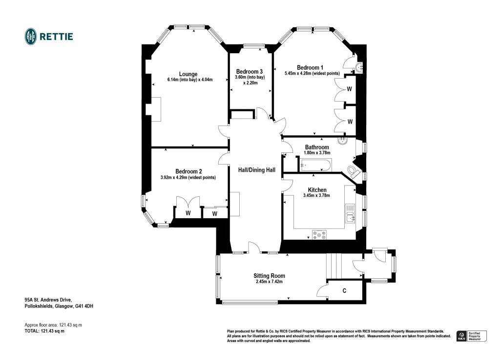 Floorplans For St. Andrews Drive, Pollokshields, Glasgow