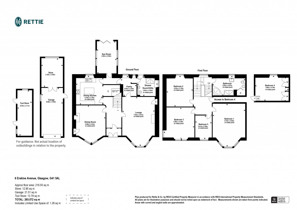 Floorplans For Erskine Avenue, Dumbreck, Glasgow