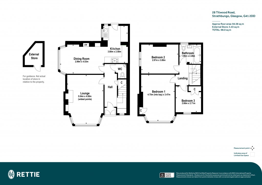 Floorplans For Titwood Road, Strathbungo, Glasgow