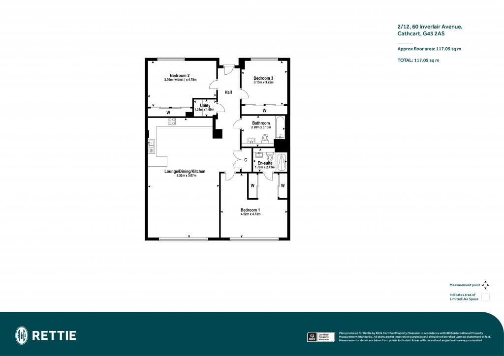 Floorplans For 2/12, Inverlair Avenue, Cathcart, Glasgow