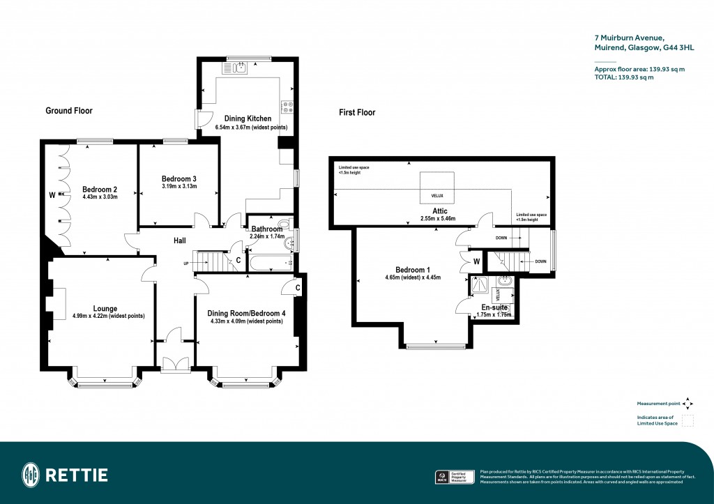 Floorplans For Muirburn Avenue, Muirend, Glasgow