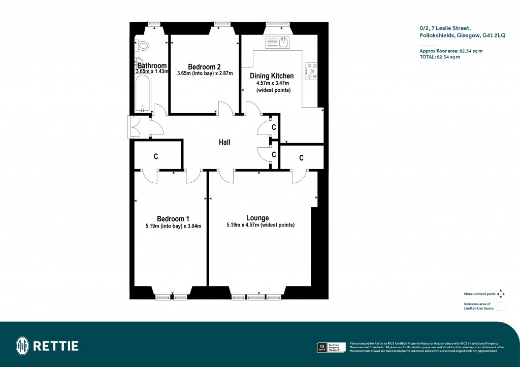 Floorplans For 0/2, Leslie Street, Glasgow