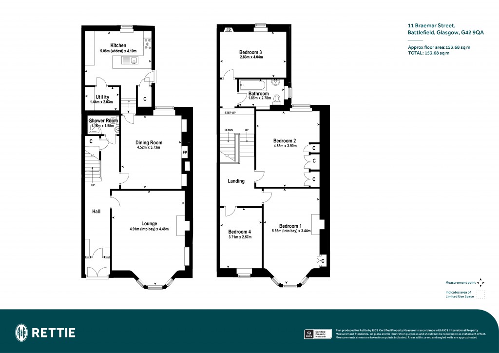 Floorplans For Braemar Street, Battlefield, Glasgow