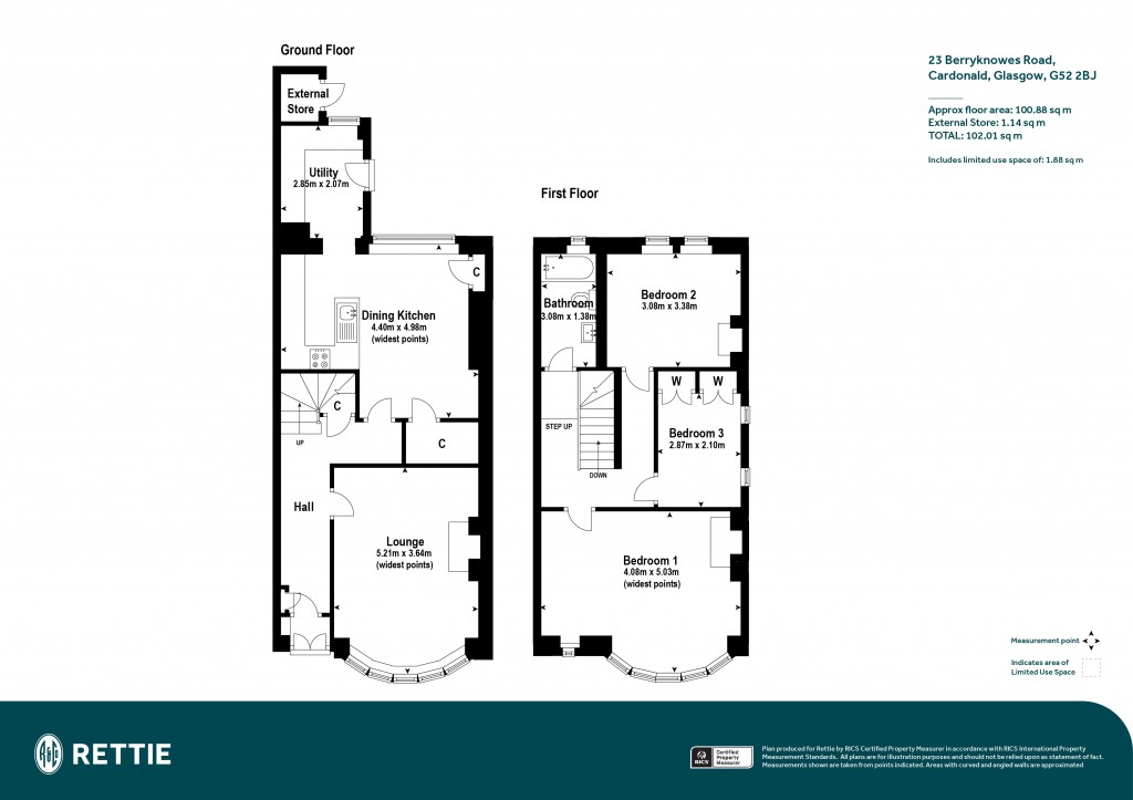 Floorplans For Berryknowes Road, Cardonald, Glasgow