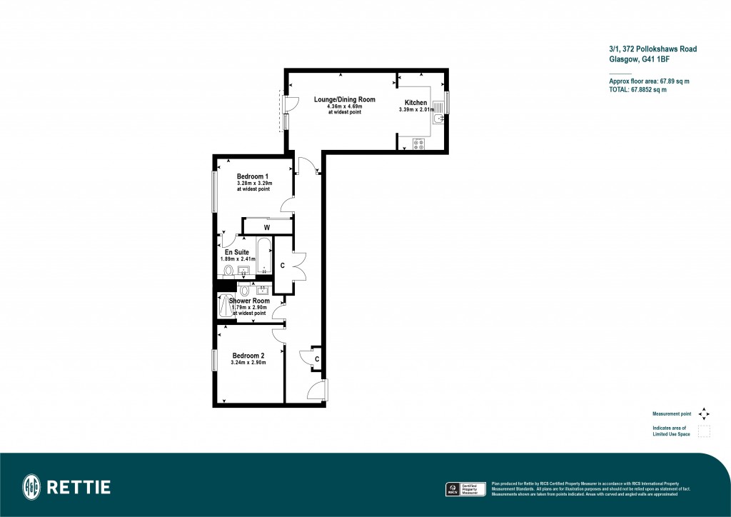 Floorplans For 3/1, Pollokshaws Road, Glasgow