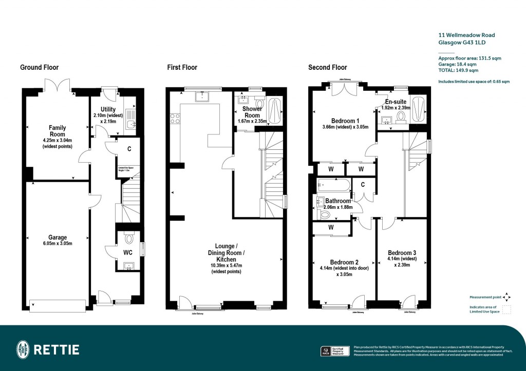 Floorplans For Wellmeadow Road, Glasgow