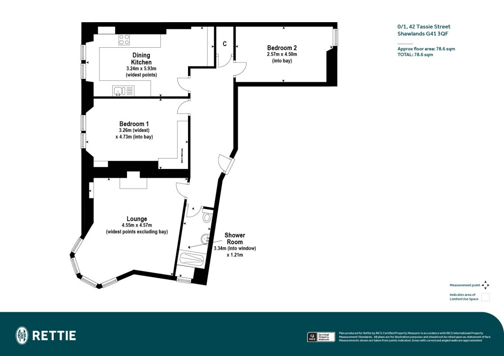 Floorplans For 0/1, Tassie Street, Shawlands, Glasgow