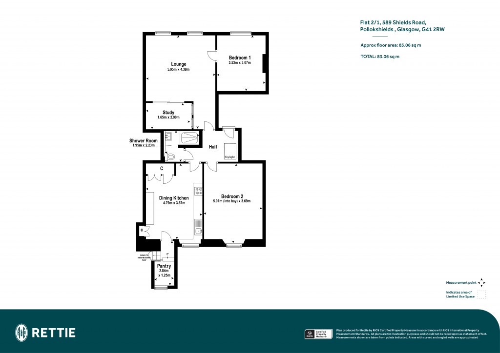 Floorplans For 2/1, Shields Road, Pollokshields, Glasgow