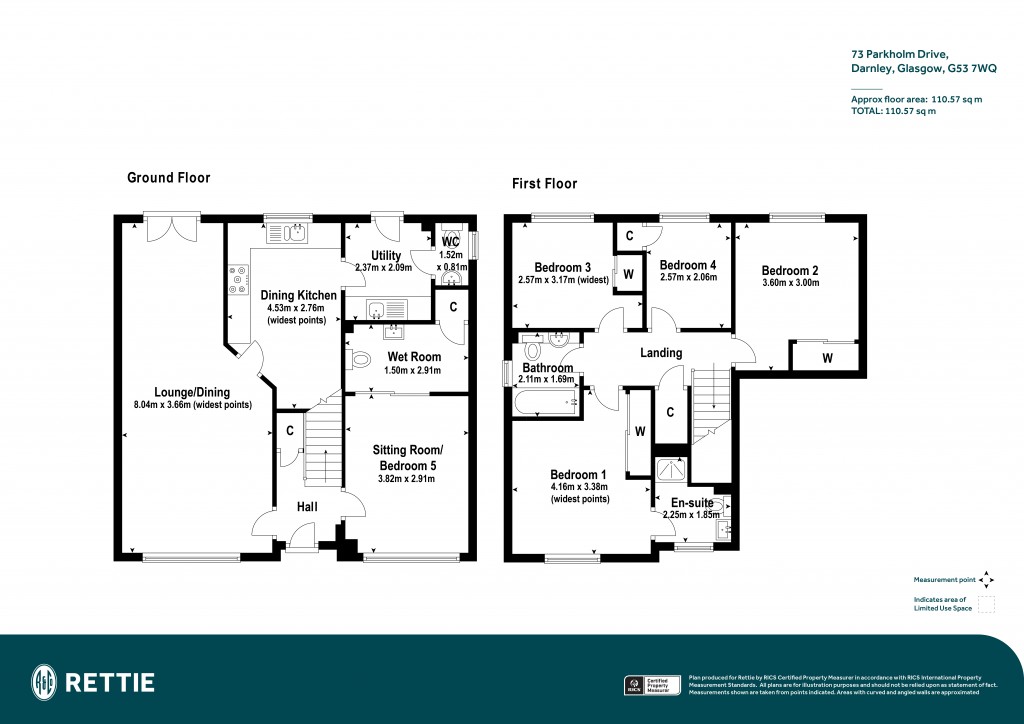 Floorplans For Parkholm Drive, Glasgow, Glasgow City