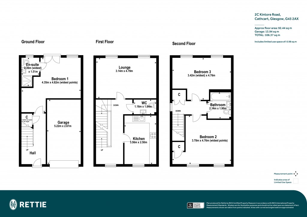 Floorplans For Kintore Road, Cathcart, Glasgow