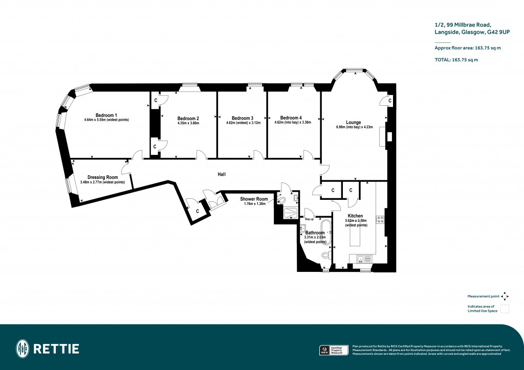 Floorplans For 1/2, Millbrae Road, Langside, Glasgow