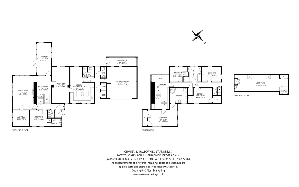 Floorplans For Ormlea, 12 Hallowhill, St. Andrews