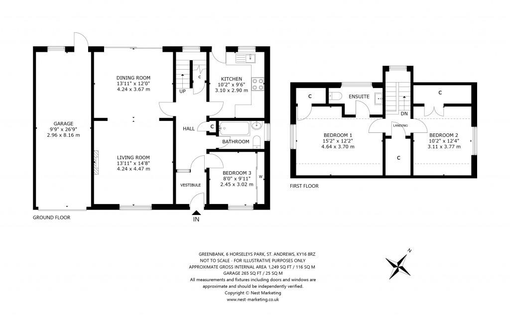 Floorplans For Greenbank, 6 Horseleys Park, St. Andrews