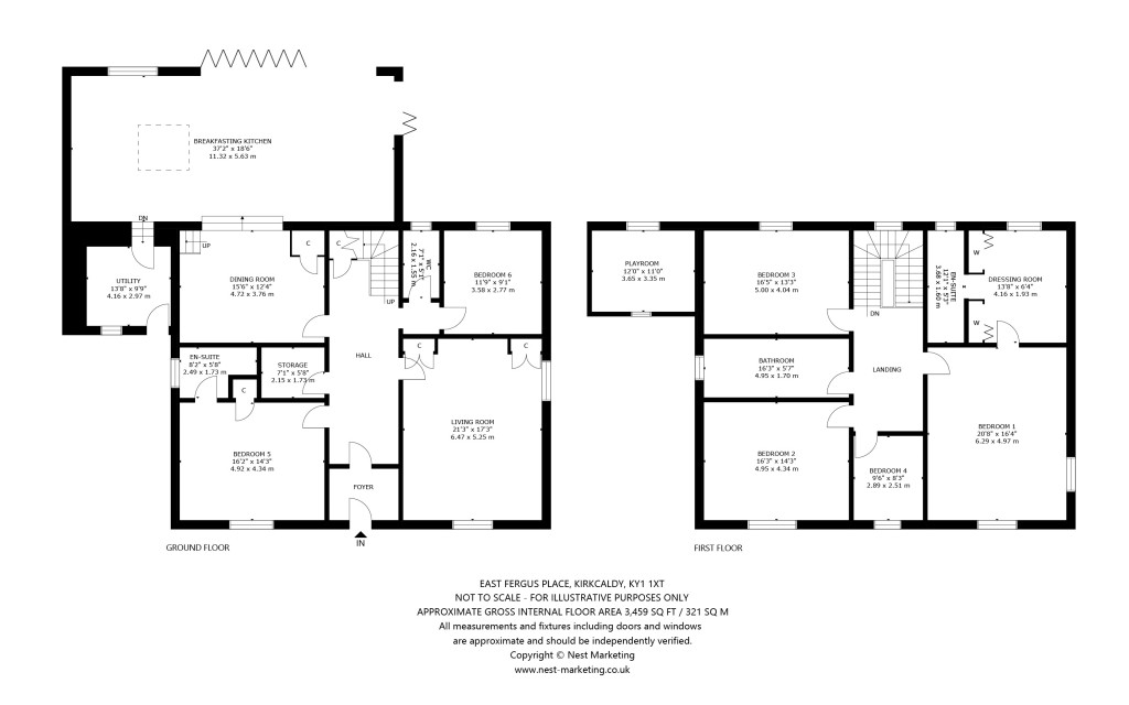 Floorplans For East Fergus Place, Kirkcaldy