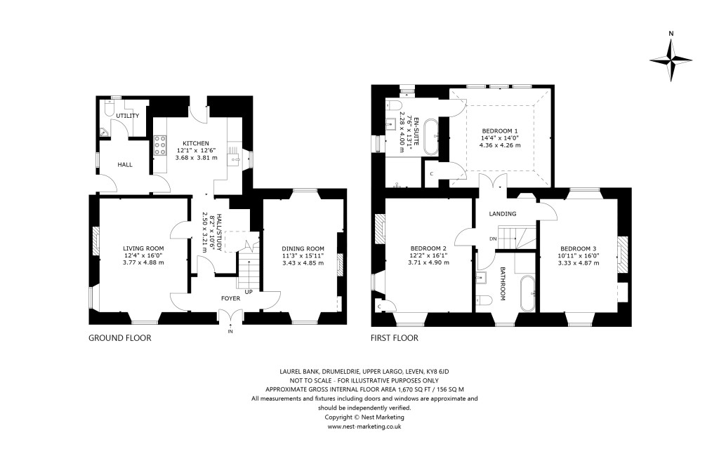 Floorplans For Laurel Bank, Drumeldrie, Upper Largo, Leven