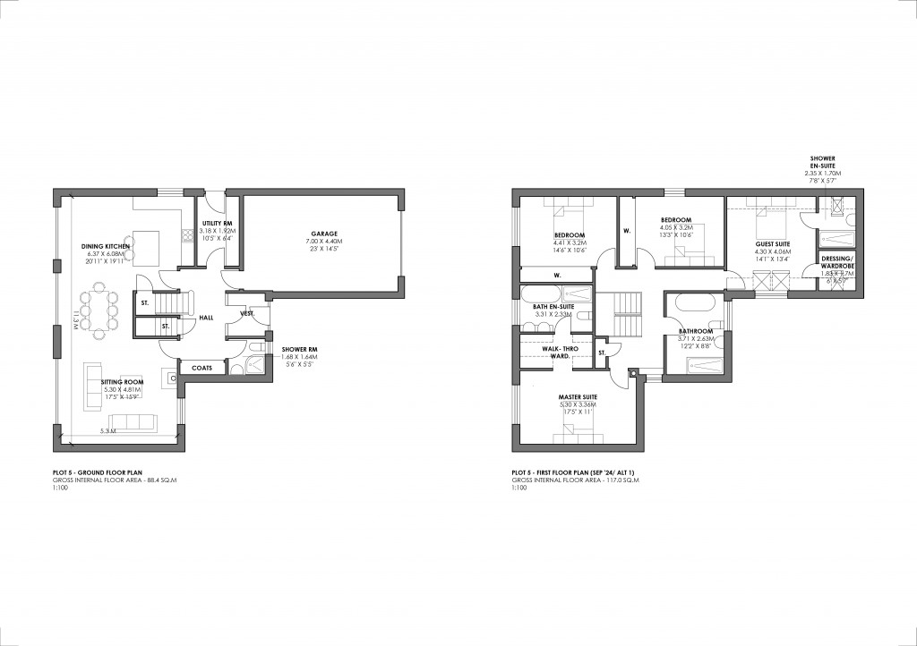 Floorplans For Plot 5 Milton Muir, Anstruther