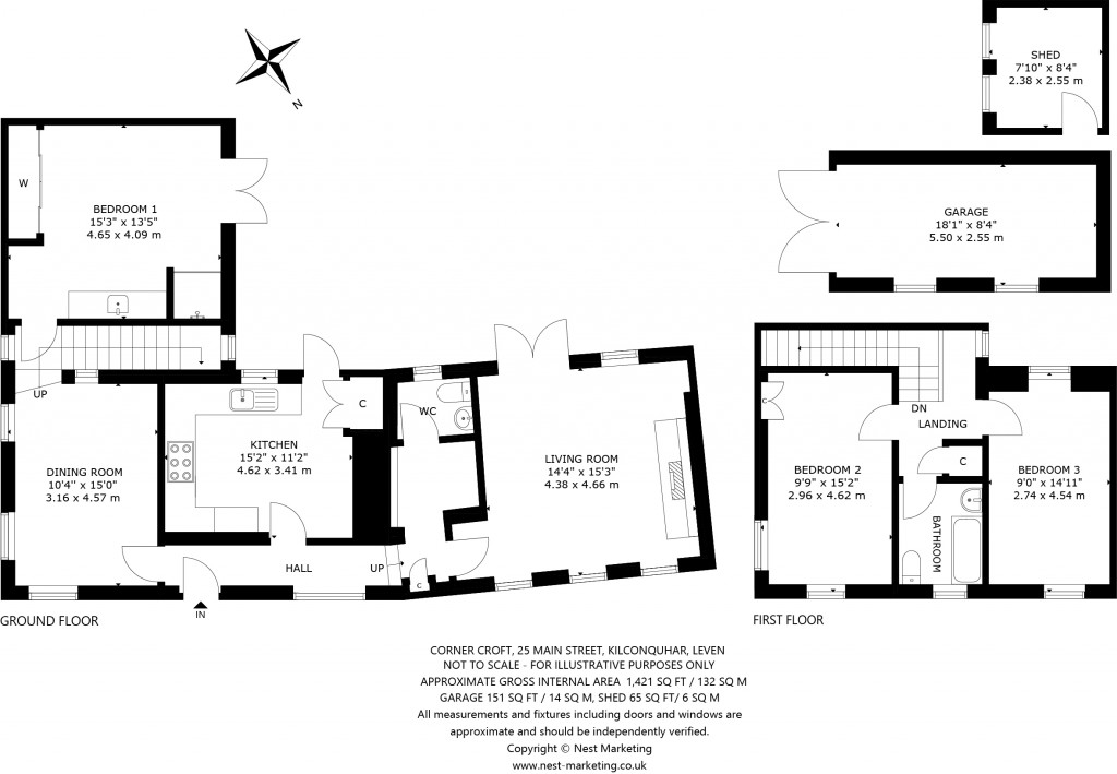 Floorplans For Corner Croft, 25 Main Street, Kilconquhar, Leven