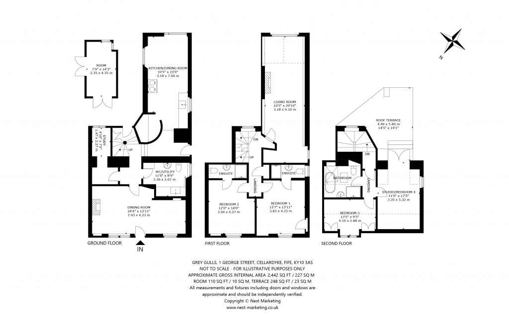 Floorplans For Grey Gulls, 1 George Street, Cellardyke, Fife