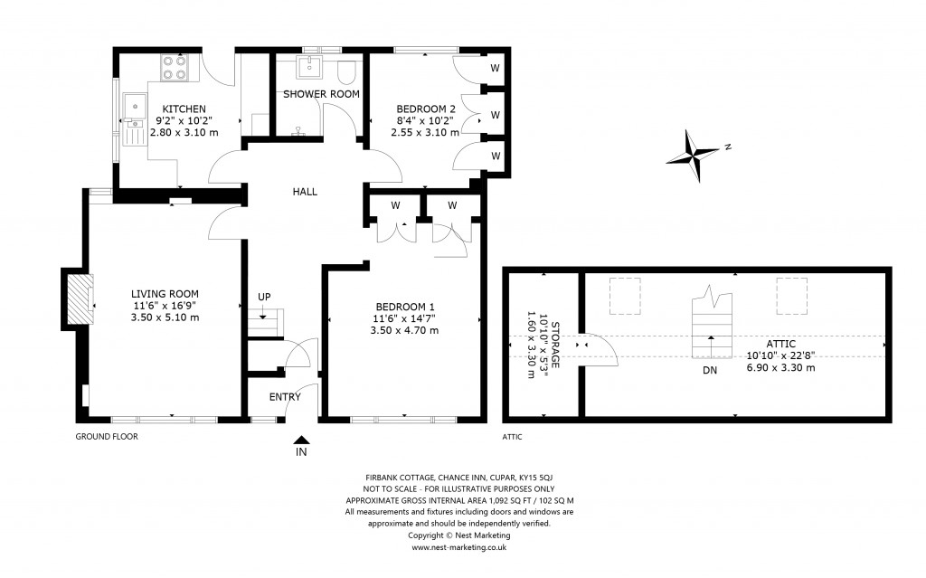 Floorplans For Firbank Cottage, Chance Inn, Cupar