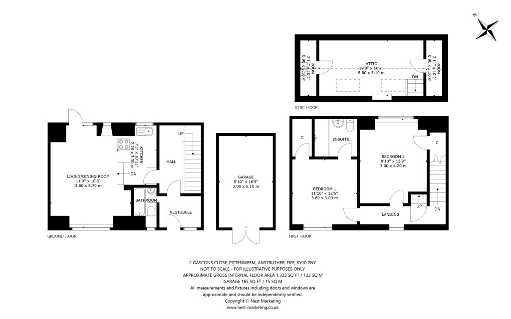 Floorplans For Gascons Close, Pittenweem, Anstruther, Fife