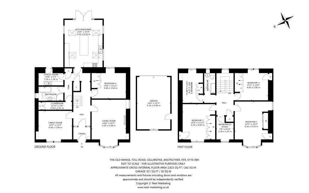 Floorplans For The Old Manse, Toll Road, Cellardyke, Anstruther