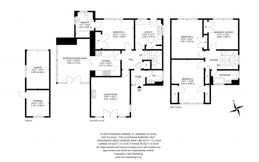 Floorplans For Spottiswoode Gardens, St. Andrews, Fife