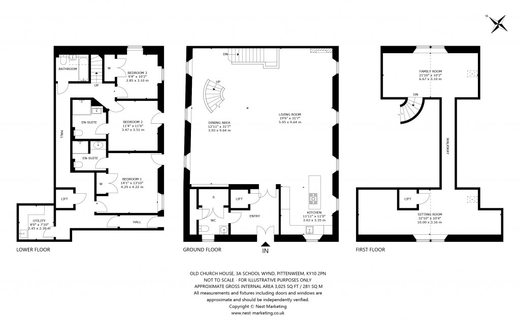 Floorplans For Old Church House, 3A, School Wynd, Pittenweem, Anstruther