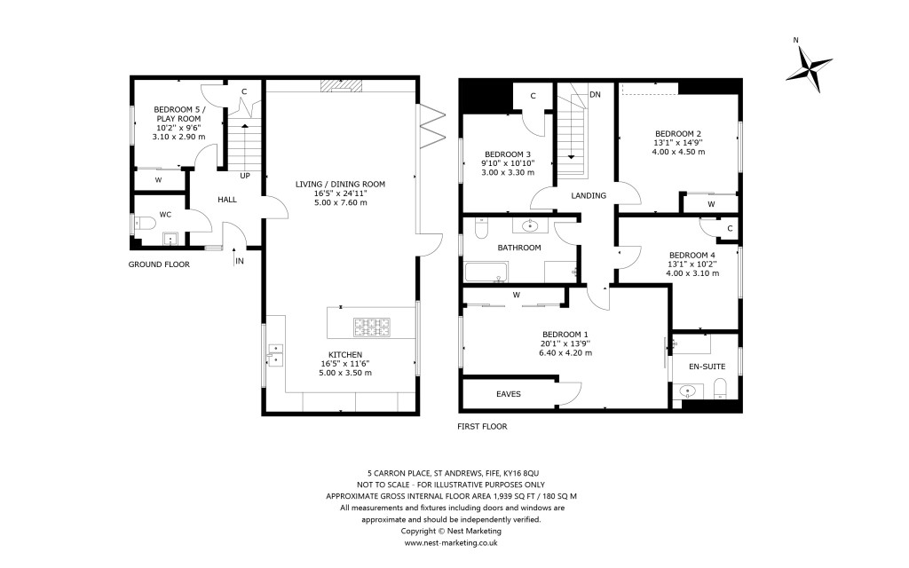 Floorplans For Carron Place, St. Andrews, Fife