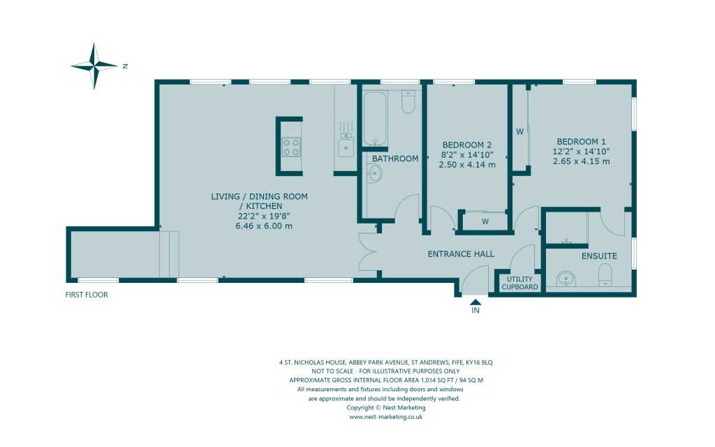 Floorplans For St. Nicholas House, Abbey Park Avenue, St. Andrews, Fife