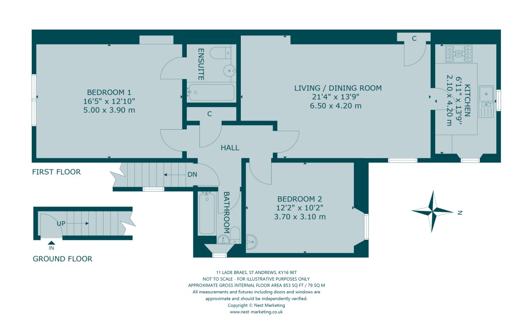 Floorplans For Gleniffer, 11 Lade Braes, St. Andrews, Fife