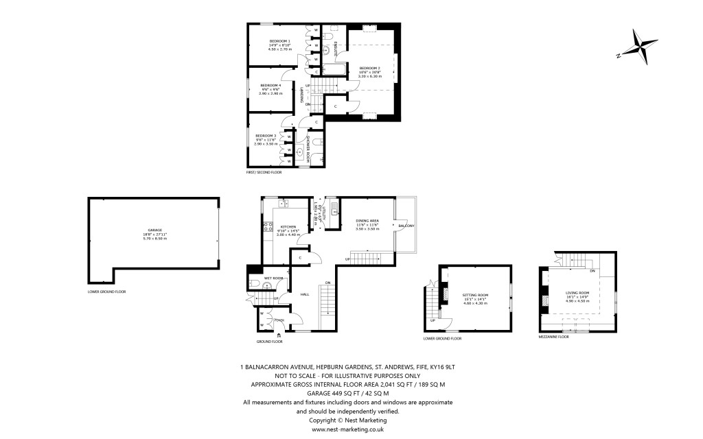 Floorplans For Balnacarron Avenue, Hepburn Gardens, St. Andrews, Fife