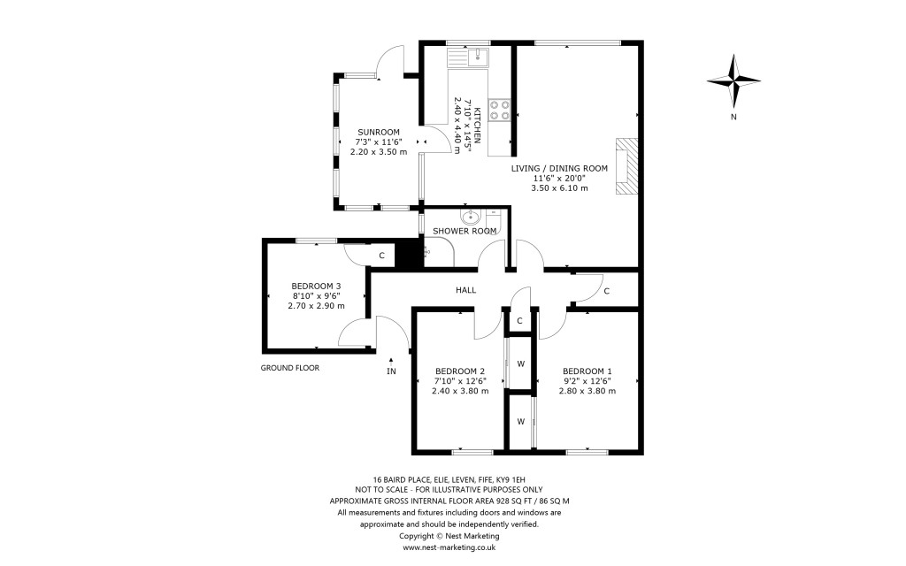 Floorplans For Baird Place, Elie, Leven, Fife