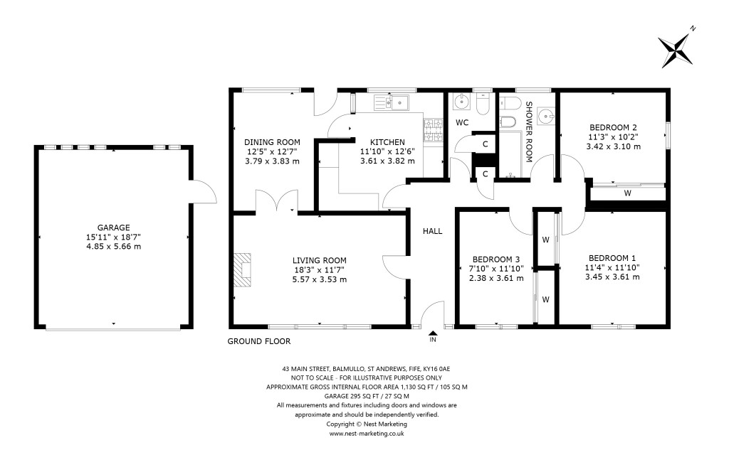 Floorplans For Main Street, Balmullo, St. Andrews, Fife