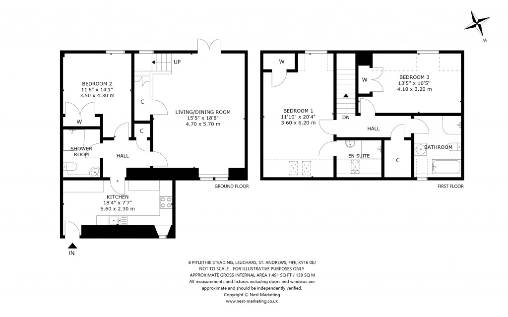 Floorplans For Pitlethie Steading, Leuchars, St. Andrews, Fife