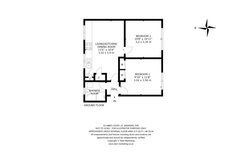 Floorplans For Abbey Court, St. Andrews, Fife