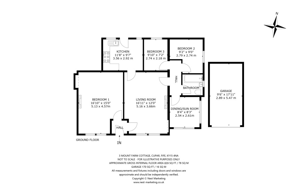 Floorplans For Mount Farm Cottage, Cupar, Fife