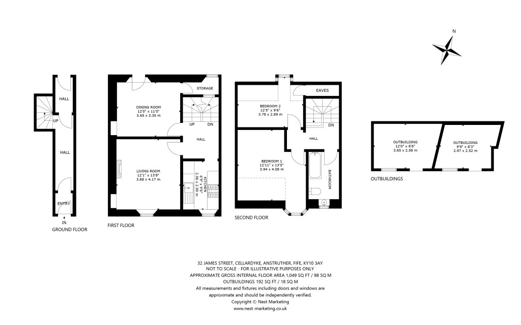 Floorplans For James Street, Cellardyke, Anstruther, Fife