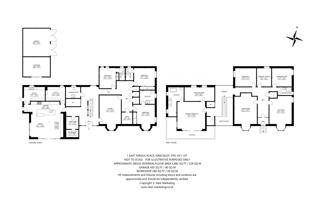 Floorplans For East Fergus Place, Kirkcaldy, Fife