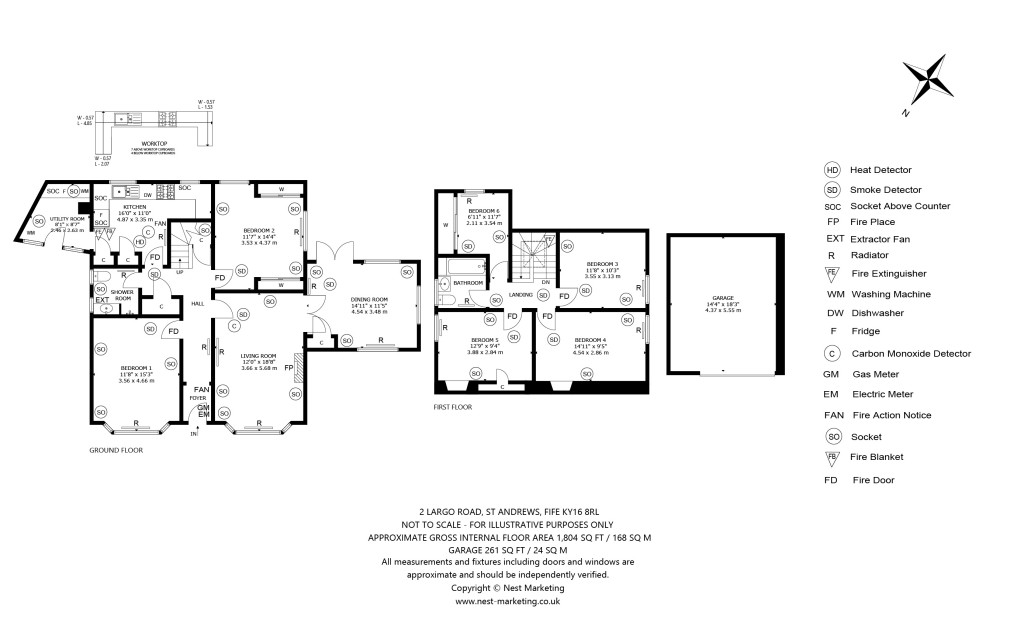 Floorplans For Largo Road, St. Andrews, Fife