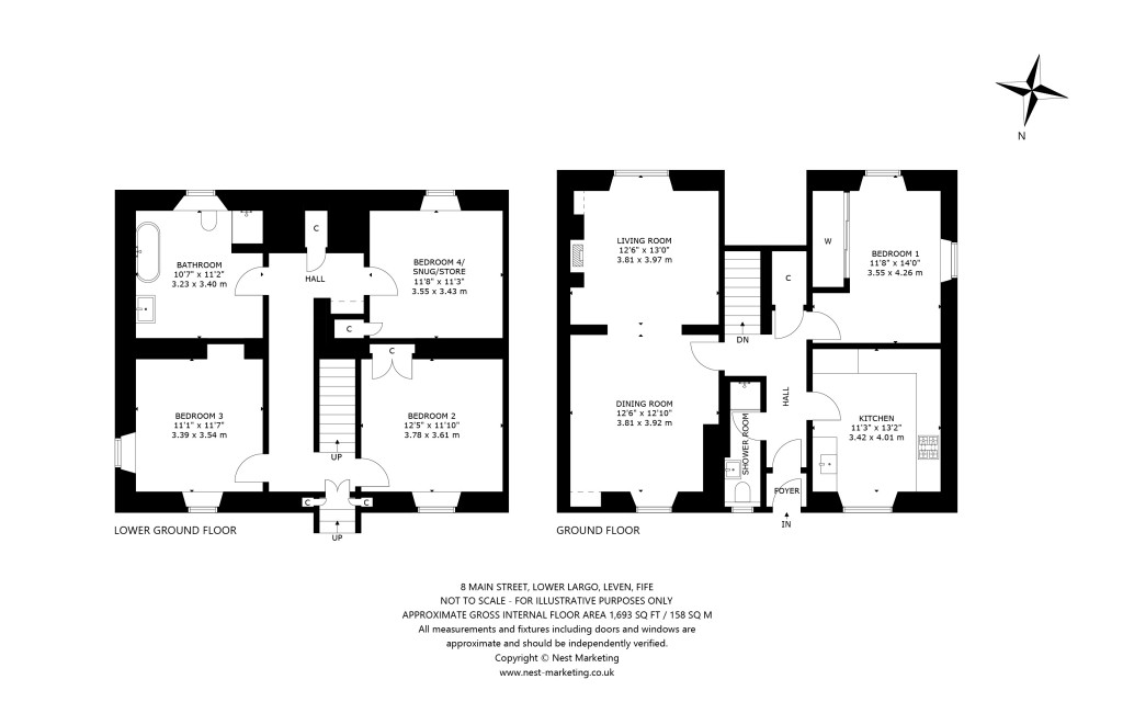 Floorplans For Main Street, Lower Largo, Leven, Fife