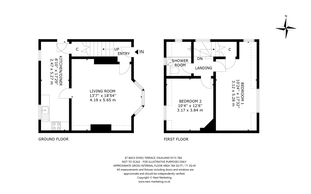 Floorplans For Back Dykes Terrace, Falkland, Fife