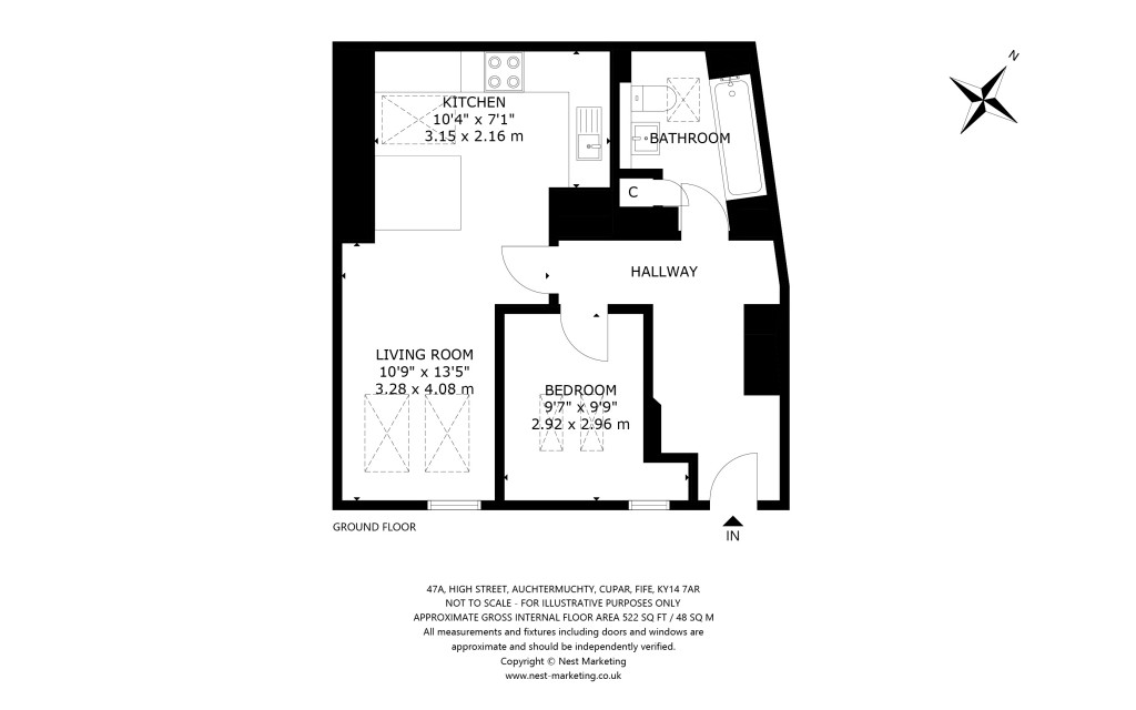 Floorplans For 47A, High Street, Auchtermuchty, Cupar