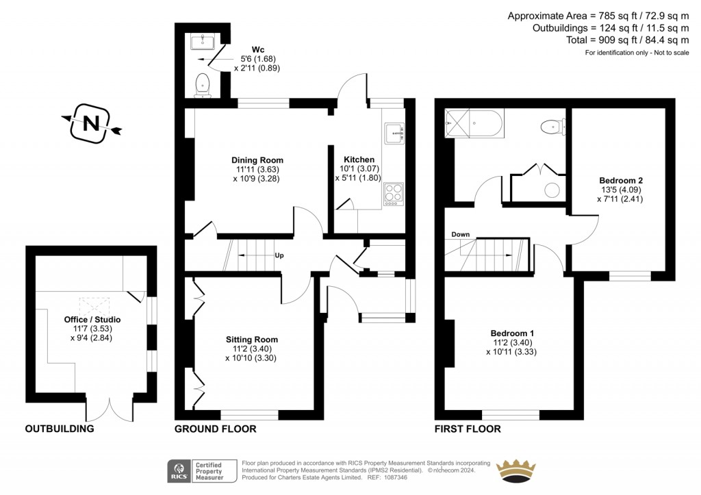 Floorplans For Lower Link, St. Mary Bourne, Andover, Hampshire, SP11
