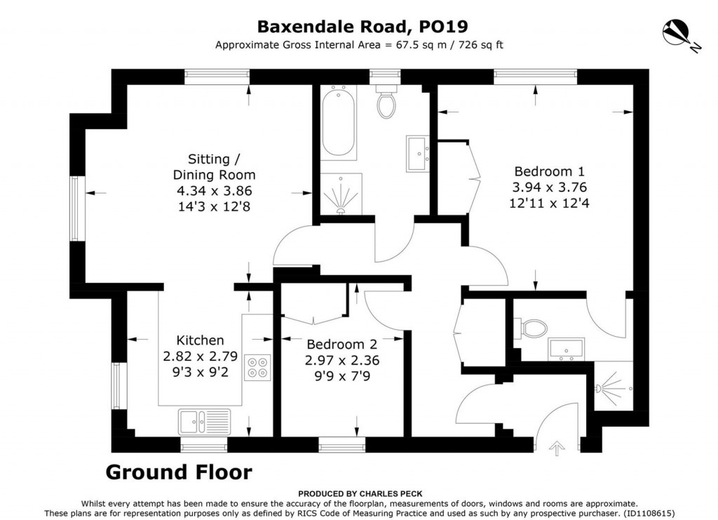 Floorplans For Baxendale Road, Chichester, PO19