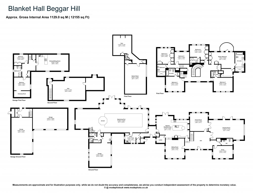 Floorplans For Beggar Hill, Fryerning, Essex, CM4